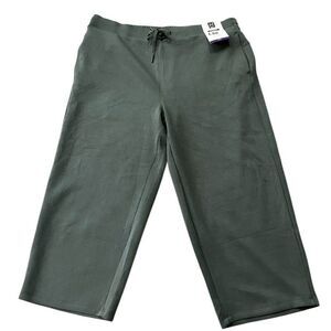 Members Mark Womens XXL Soft Sandwash Wide Leg Crop Pant Pull On Joggers NWT